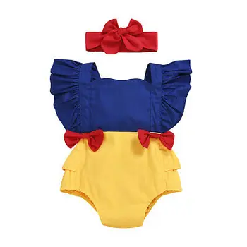 0-24M Princese Jaundzimušais Meitenes Romper Loku Ruffles Jumpsuit Sunsuit Dzimšanas dienas ballīti Bērnam Meiteņu Drēbes, Kostīmi