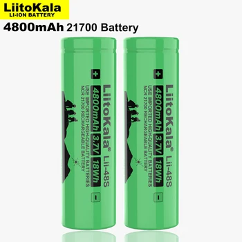 1-10PCS LiitoKala Lii-48S 3,7 V 4800mAh 21700 akumulatora 9.6 barošanas 2.C Kursa Novadīšanu trīskāršu litija baterijas, DIY Elektrisko velosipēdu