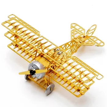1/160 Fokker DR 1 Triplane Red Baron Mēroga Misiņa Iegravēti Modeļa Komplekta Lidmašīnu 3D DIY Metāla Puzzle Miniatūras Rotaļu Pieaugušo Hobijs