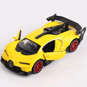 1:32 Sporta Auto Modeli Bugatti Gt Metālu Sakausējumu Diecasts & Rotaļu Transportlīdzekļiem, Pavelciet Atpakaļ Miniatūra Mēroga Bērniem Dāvanu Bērniem Voiture