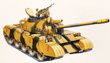 1:35 69 - II Galvenais Kaujas Tanks Militārā Kompleksa Modeļa Elektriskā Bruņotu Transportlīdzekli, kas