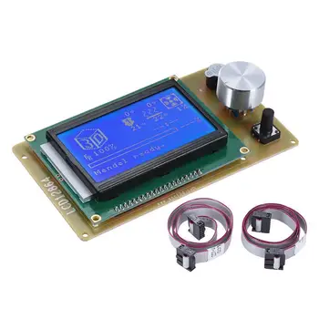 1.4 LCD12864 Displeja Vadības Panelis Zils Ekrāns, 3D Printeri Kontrolieris Mātesplati par Anet A6 A8 3D Printeri ar Vadu
