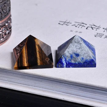 1 GAB Dabas Tiger Eye Piramīdas Dziedināšanas Crystal Dabīgais Akmens Minerālu Cyanite Dāvanu Mājās Feng Shui Apdare Bezmaksas Piegāde