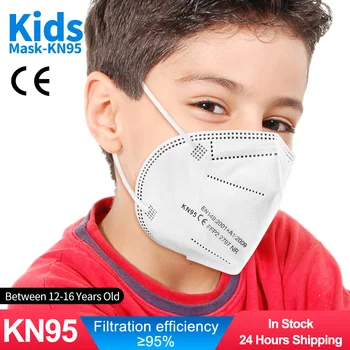 10-100 Gabalu Bērniem KN95 Maska FFP2 Atkārtoti lietojamā Maska, Bērnu, Bērnu KN95 Mascarillas Masque Maske FFP2 Filtra Maskas, Respiratori