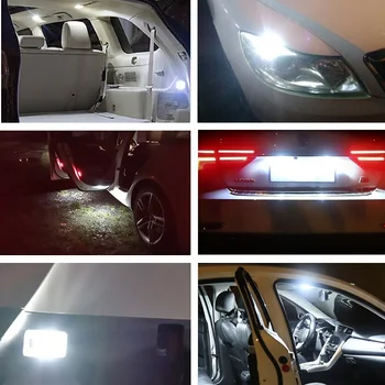 10 x W5W T10 LED Spuldzes Auto Interjera Dome, ņemot vērā Chevrolet Cruze Captiva Aveo Trax Lacetti Auto Bagāžas Bagāžnieka Nodalījuma Lukturi