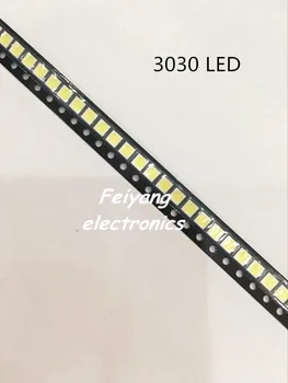 1000PCS lieljaudas SMD LED 1W 3 V Auksti Balta 3030 LED Diožu LCD Atpakaļ gaismas Apgaismojums Televīzijas Backlit Atpakaļ-gaisma, TV Apgaismojums