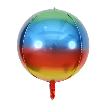 10pcs 22inch 4D Disco Varavīksnes Balonu Gradientu, Krāsu Hēlija Balonu Dzimšanas dienu, Kāzu Dekorēšana Bērnu Dušas Piederumi