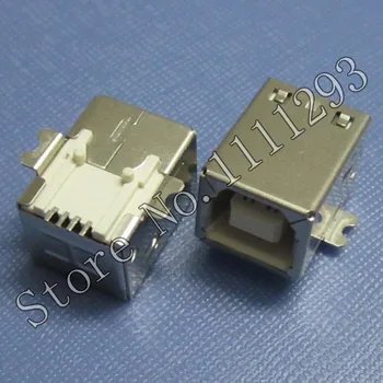 10pcs/daudz USB Ligzda B Tipa Sieviešu Ostas PCB SMD Ligzda iespiestajā Virsmas Mount Connector