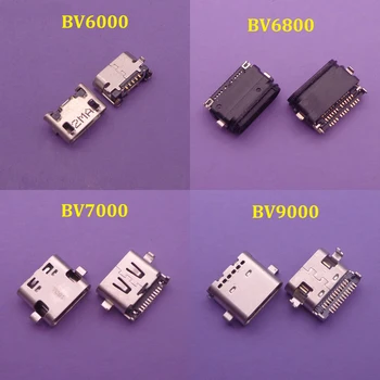 10Pcs Micro usb uzlādes uzlādes jack savienotāju, kontaktligzdu nomaiņa, remonts Tipa c BlackView BV6000 BV6800 BV9000 BV7000 Pro