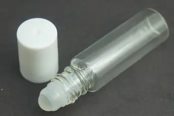 10PCS Stikla Rullīšu Bumbu Pudeles Vāciņu Kosmētikas Aplauzums Doterra Ēterisko Eļļu Maisījums 5ml