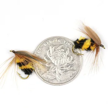 10PcsFishing Mākslīgo Ēsmu Kukaiņu Bumble Bee zvejas vilinājums Lidot Foreļu Zvejas Lures Bionisko medus Bišu Ēsmu, Lidot Zvejas Ēsmas ir 2021.