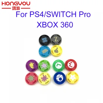 10sets Silikona Analog Īkšķi Nūju Rokturi, Vāks Playstation 4 PS4, Lai Pārslēgtos pro Kontrolieris Thumbstick Vāciņi Xbox 360 Viens