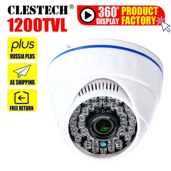 11.11 Pārdošana, Nekustamā 1200tvl Cmos HD CCTV Kameras IRCUT infrasarkano Nakts Redzamības Platleņķa iekštelpu MĀJAS Dome drošības Uzraudzības vidicon