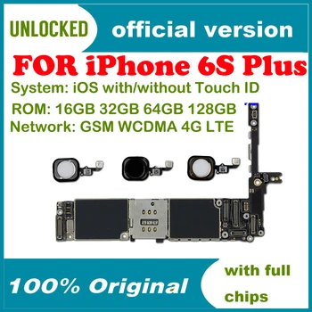16gb / 64gb / 128gb atbloķēt iPhone 6S Plus Mātesplati ar / bez Touch ID Loģika valdes iphone 6s 5.5 collu