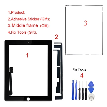 1gb Jaunu Touch Screen Digitizer iPad 4 4th Gen A1458 A1459 A1460 9.7
