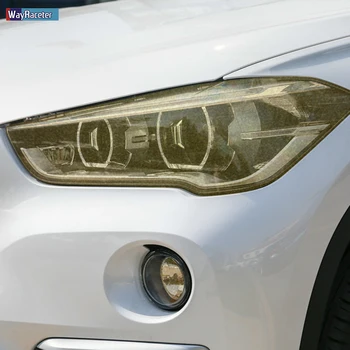 2 Gab., Auto Lukturu aizsargplēvi Lukturis Caurspīdīgs Melns TPU Uzlīme BMW X1 F48. Gadam-Pašreizējā 2020. Gadam Piederumi