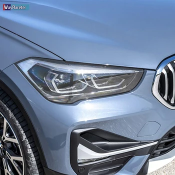 2 Gab., Auto Lukturu aizsargplēvi Lukturis Caurspīdīgs Melns TPU Uzlīme BMW X1 F48. Gadam-Pašreizējā 2020. Gadam Piederumi