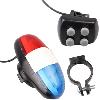 2 Gab. Uz Iestatīt Elektronisko LED Bike Light ar 4 Toņi Skaļi Policijas Sirēnas Velosipēdu Taures Riteņbraukšana Ragu Bell Gaismas