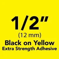 2 Pack 12mm Celtniecības-S631 Papildus Izturību Melns uz Dzeltena Saderīgu Brother P-touch Tape Divreiz Līmes Izturība TZeS631 TZ-S631