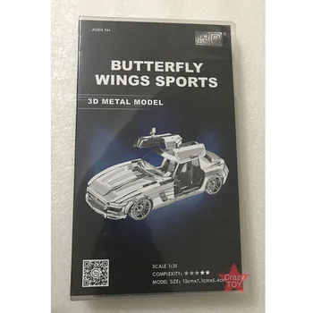 2018 3D Metāla Nano Puzzle Tauriņa Spārni Sporta Auto Transportlīdzekļa Apkopot Modelis Komplekti I22219 DIY 3D Lāzeru Griezti Jigsaw Rotaļlietas
