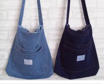 2019 Jaunu gadījuma siksnu audekls sieviešu soma džinsa soma, iepirkumu soma