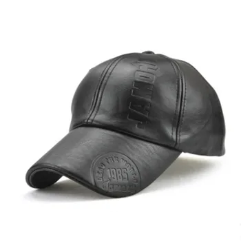 2019 Jaunu modes augstas kvalitātes atsperu ziemas ādas beisbola cepure vīriešiem gadījuma moto snapback cepure vīriešu cepure Klp