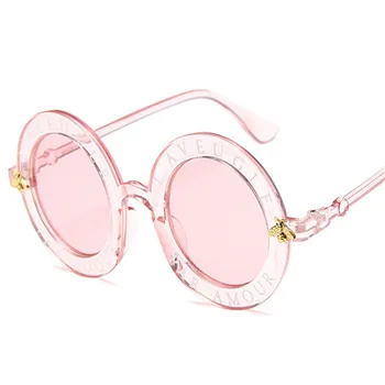 2019 jaunu modes dāmas saulesbrilles classic retro zīmola dizaina UV400 kārta vīriešu brilles, angļu burti mazo bišu saulesbrilles