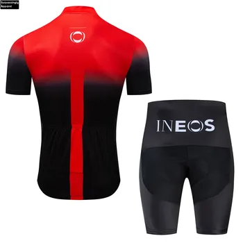 2019 Pro Komandas Red INEOS Riteņbraukšana Jersey 12.D Želeja Priekšautiņi Bikses Kopa Ropa Ciclismo Vīriešu Velosipēds Krekli, Riteņbraukšanas Maillots Culotte