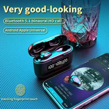 2020 Bezvadu 5.1 Bluetooth TWS Austiņas 3500mAh Ūdensizturīgs Sporta Austiņas 9D HiFi DSP LED CVC8.0 Stereo ar Mikrofonu