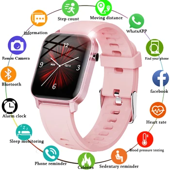 2020 Jaunu Full touch screen Smart skatīties Dāmas izmantot sirdsdarbības Ātrums, asinsspiediens IP68 ūdensnecaurlaidīga Smartwatch relojes inteligentes