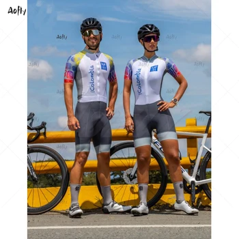 2020Kafitt Pāri Gaiši Zils Triatlona Tērps, Riteņbraukšana Apģērbu Skinsuit Komplekti Jumpsuit Komplekti Macaquinho Ciclismo Feminino Maillot
