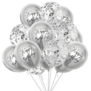 20pcs 12inch Iespiesti laimes Dzimšanas dienā, Balonus Pieaugušo Puses Rotājumus bērniem Zelta Zaļš Lateksa Balonu Sajauc Konfeti Ballon Globo
