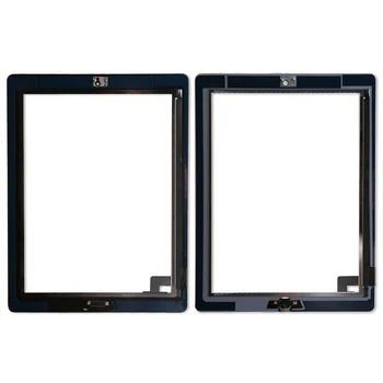 20pcs/daudz skārienjutīgo Ekrānu Nomaiņa Digitizer iPad 2 Digitizer Touch Screen ar līmi A1395 A1396 A1397