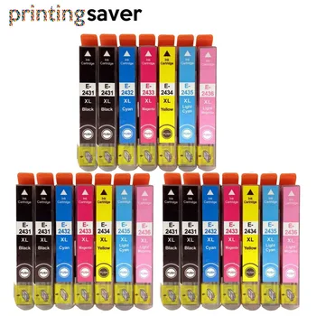 21x Saderīgs Tintes Kasetnes T2431, lai T2426 24XL Epson EXPRESSION FOTO XP-55 XP760 XP850 XP860 XP-950 XP-750 tintes printeri