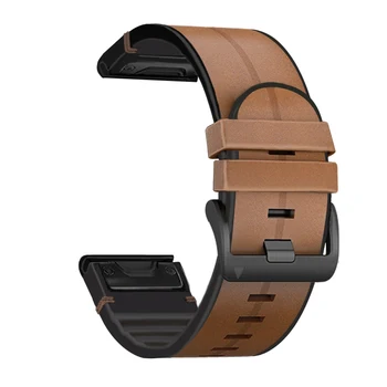 26 22MM Silicagel+Āda Ātri Atbrīvot Watchband par Garmin Fenix6X 6 Pro 5X 5 Plus 3HR 945 935 Smart Skatīties Easyfit Rokas Siksniņu