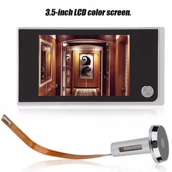 3.5 collu Durvju Ciparu LCD, 120 Grādu Peephole photo Viewer vizuālā uzraudzība elektronisko cat eye kameras Durvju zvans