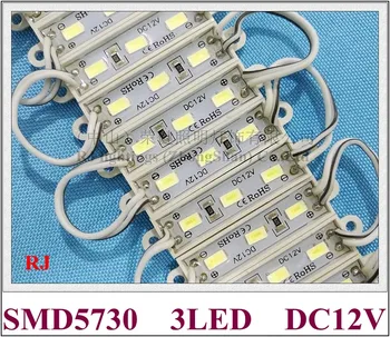 36mm*09mm SMD 5730 LED modulis 3 led reklāma gaismas modulis parakstīt vēstules DC12V 3led 0.9 W 100lm ūdensizturīgs augstas spilgti CE