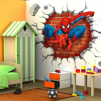 3D multfilmu sienas uzlīmes slaveno karikatūra varonis sienu dekors bērniem, telpu dekorēšana bērniem dāvanas sienas māksla