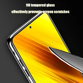 3Pcs Rūdīta Stikla Xiaomi POCO X3 NFC F2 Pro Screen Protector Premium Rūdīta Stikla Xiaomi POCO X3 NFC Aizsardzības Plēves