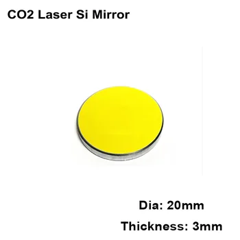 3pcs Silīcijs Si Lāzera Spoguļa Dia 20mm 25mm Atstarojošs Lens Atstarotājs CO2 Griešana, Gravēšana Mašīna Lāzera Graviera Griezējs Daļas
