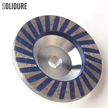 4 collu Rupjas# slīpēšanas sveķu piepildīta alumīnija diamond cup diski ar Alumīnija atbalstītāja slīpēšanas akmens,betona un flīzēm