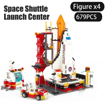 425pcs aviācijas un Kosmosa Tehnikas Space Shuttle Satelītu Palaišanas, Kosmosa Kuģi, Kosmosa Stacijas Celtniecības Bloku Ķieģeļu Rotaļlietas bērniem