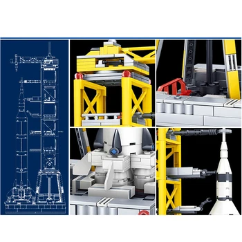 425pcs aviācijas un Kosmosa Tehnikas Space Shuttle Satelītu Palaišanas, Kosmosa Kuģi, Kosmosa Stacijas Celtniecības Bloku Ķieģeļu Rotaļlietas bērniem