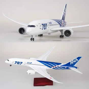 47cm Sakausējuma Gaisa kuģa Modeli 1/130 Simulācijas Boeing 787 B787 Japānas Aviokompānijas ANA Lidmašīnas W Gaismas&Riteņu Lējumiem Plaknes Kolekcija
