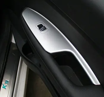 4GAB Auto ABS Chrome interjera durvis, roku balsts, vāku apdari, Lai 2016-2017 LHD Kia Optima K5