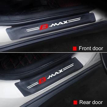 4GAB Durvju Sliekšņa Aizsargs Automašīnas Durvis, Palodzes Pretnodiluma Plāksnes Pedāli Vāka Uzlīmes Ford B-Max BMax JK C-Max CMax DM2 S-Max SMax WA6