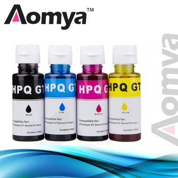 4X100ML Aomya Specializējamies Krāsu Tintes Uzpilde tintes Komplekts ir Savietojams ar HP DeskJet GT5810 GT5820 GT51 GT52 GT Sērijas Tintes Printeri Tintes