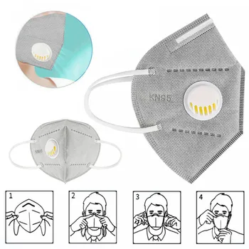 5 Slāņi KN95 Mascarillas FFP2 Drošības Putekļu Respiratoru, Sejas Maskas Muti ar Gaisa Vārstu Aizsardzības Masku N95 Reuseable Mondkapjes