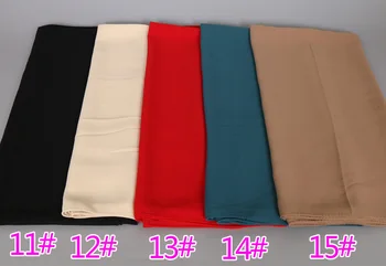 50 Krāsu, Liela Izmēra Burbulis Šifona Hijabs Vienkāršā tīrtoņa Krāsu Šalles Augstas Kvalitātes Musulmaņu Wraps Šalles 180*85cm 10PCS/Daudz Vairumtirdzniecība