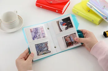 64 Kabatas, 3 Collu Konfektes Krāsa Caurspīdīga Instax Mini Albumu Grāmatu, Par Fujifilm Instax Mini 11 9 8 7s 90 LiPlay Fotofilmas, Papīrs